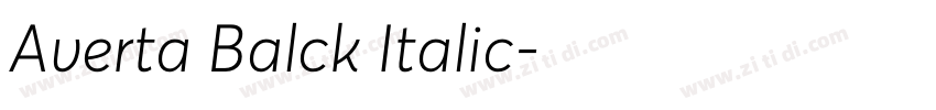 Averta Balck Italic字体转换